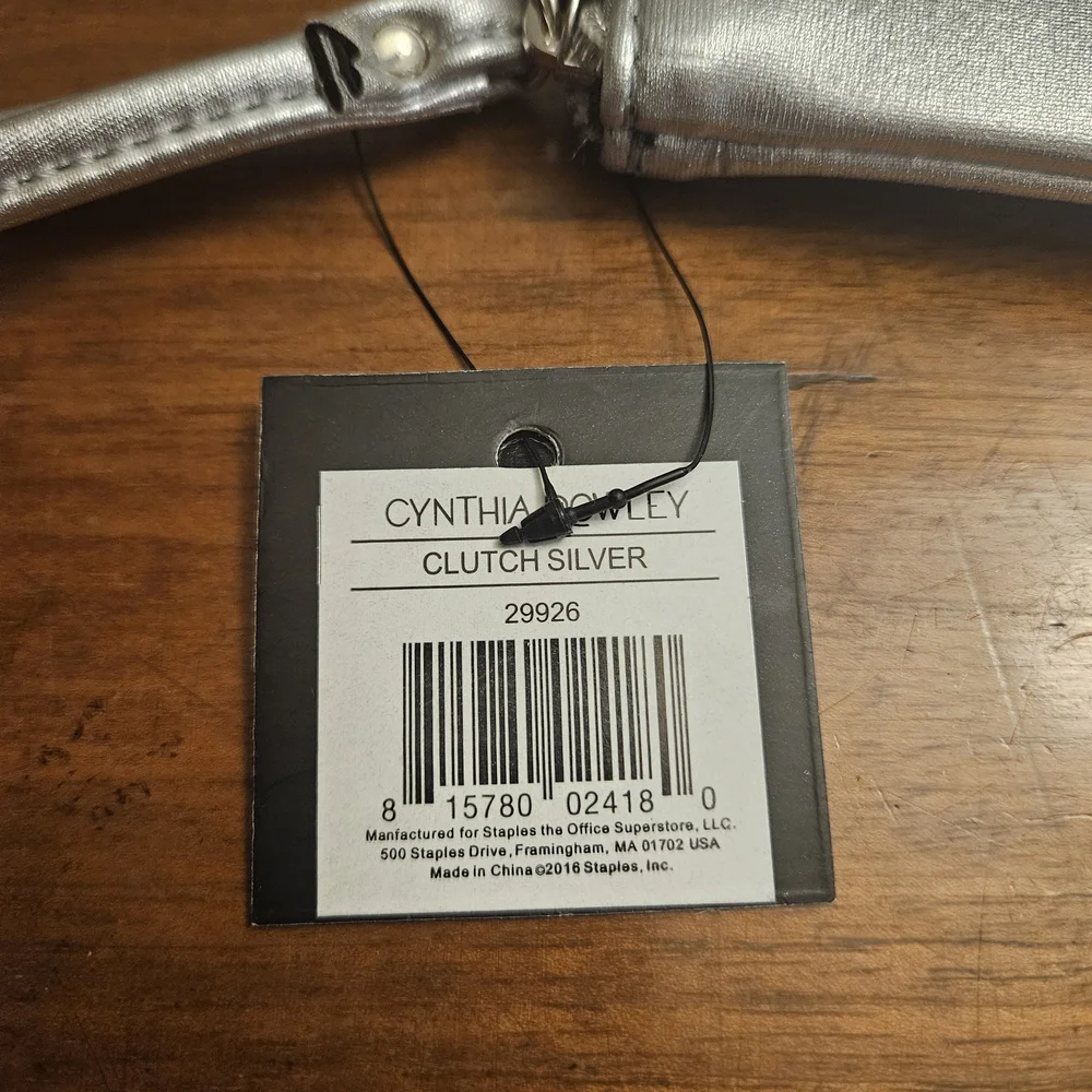 Cynthia‎ Rowley Silver Shimmer Clutch NWT
